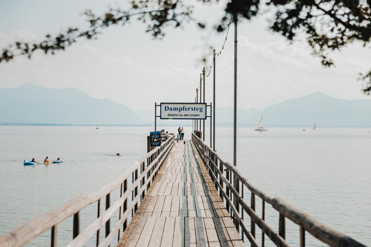 Chiemsee Ferienwohnung Gartenblick Prien am Chiemsee Kültér fotó